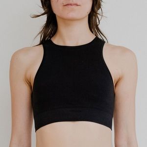 Baserange Oleta High Neck Bra - Black - XS/S